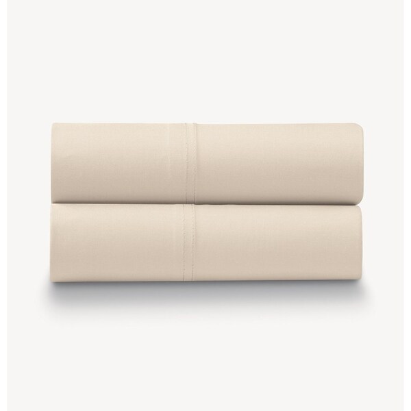 100% Cotton Percale 300TC Percale Pillow Case Pair - Sand Standard / Queen